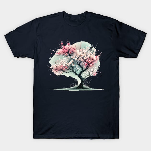 Blossom of Renewal Spring Awakening Illustration T-Shirt by GracePaigePlaza